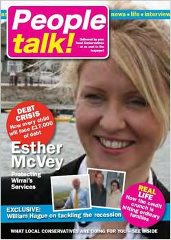 Cover of People Talk campaign leaflet used by Esther McVey